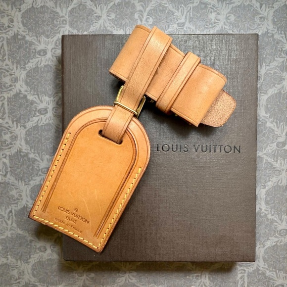 Louis Vuitton Handbags - LOUIS VUITTON Leather Luggage Name Tag and Poignet Set